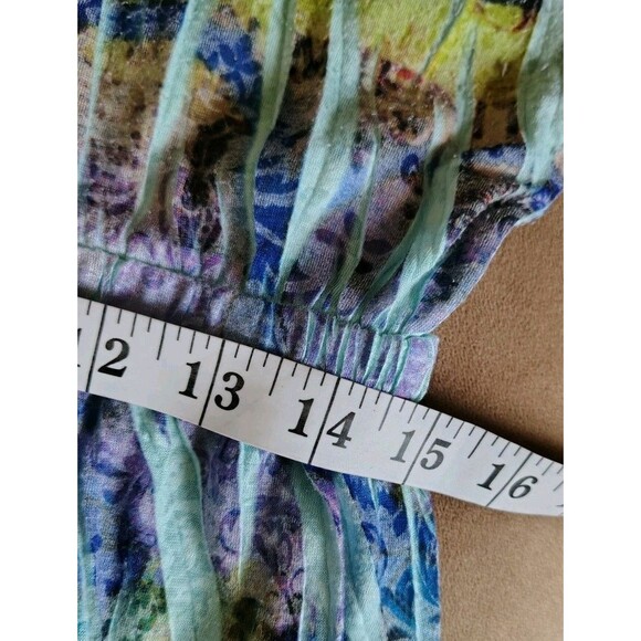 Mally & Millie USA Dress Size M 3/4 Sleeves Multi Color Elastic Waist - Picture 10 of 11